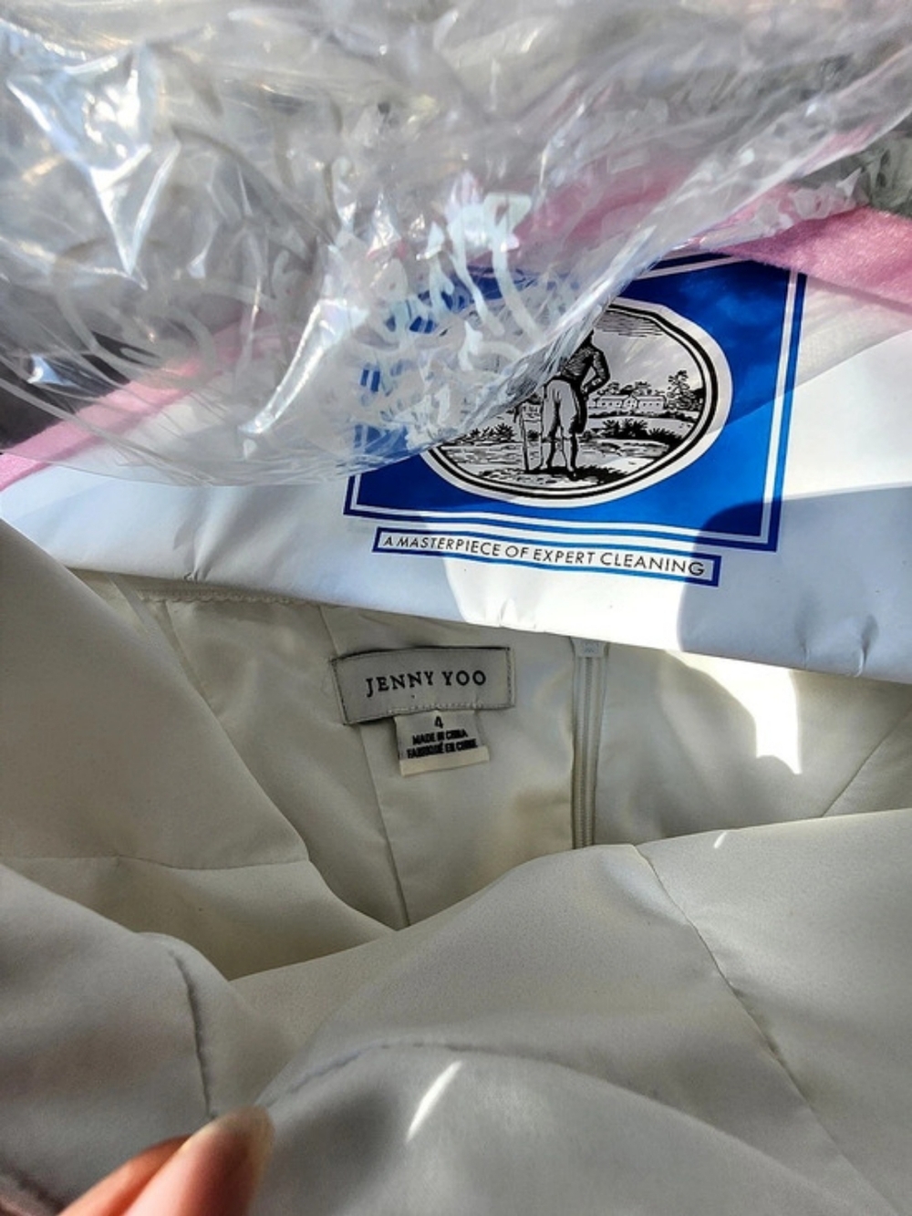 Jenny Yoo Micah Mini Strapless Dress in light ivory size 4 - Picture 6 of 6